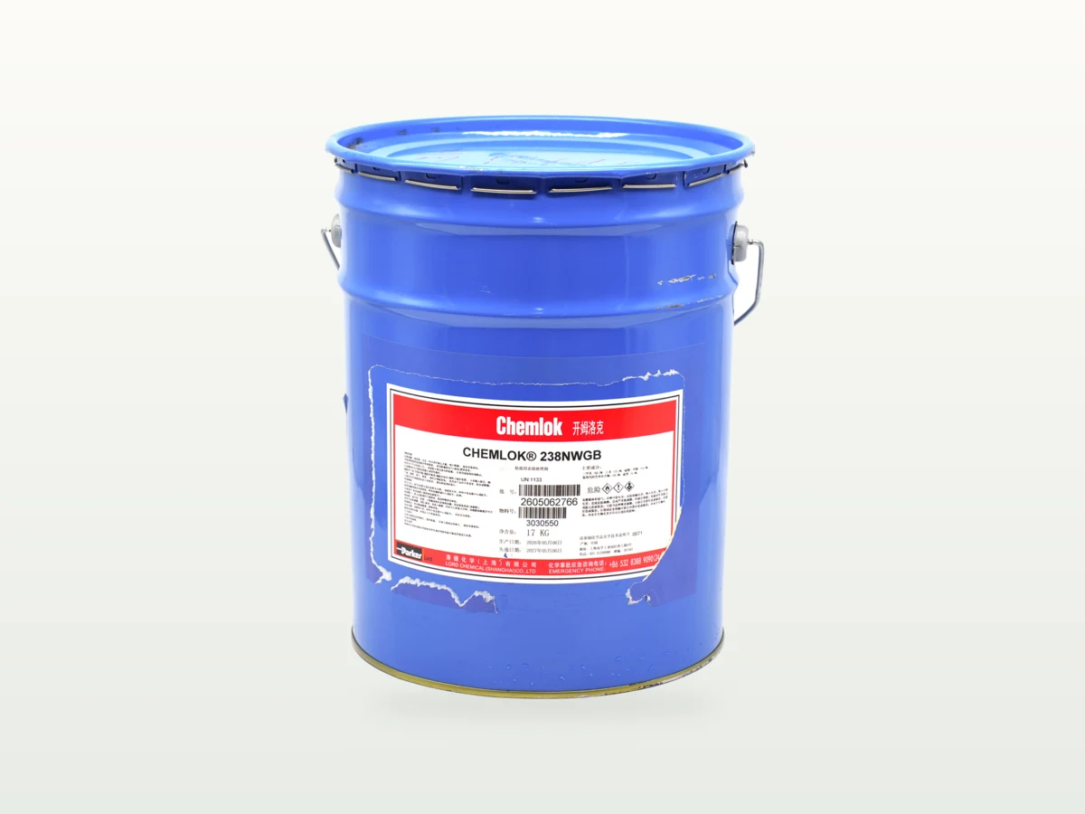 Chemlok 238NWGB in a labelled 17 kg blue metal pail