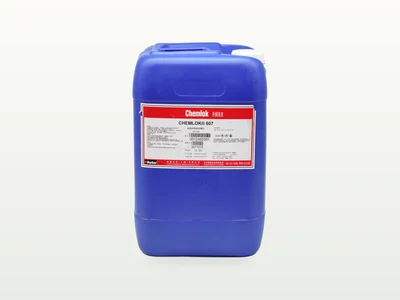 Chemlok 607 in a labelled 16 kg blue rectangular plastic container